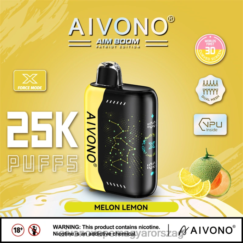 Aivono Puffs - Aivono AIM BOOM 25000 dinnye citrom 86R02348