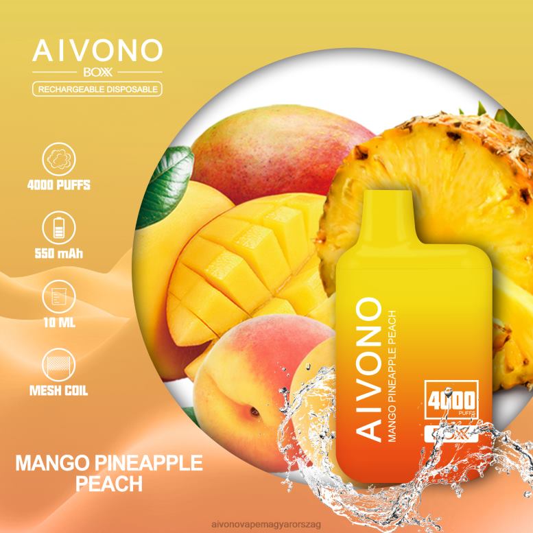 Aivono Puffs - Aivono AIM BOXX 4000 mangó ananász őszibarack 86R02219
