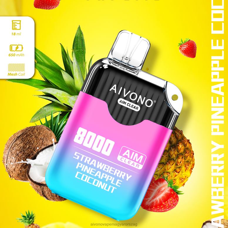 Aivono Puffs - Aivono AIM CLEAR 8000 epres ananász kókuszos 86R02207