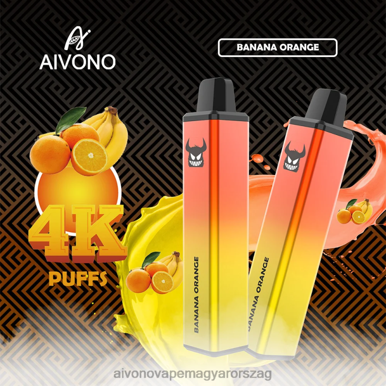 Aivono Puffs - Aivono AIM FREAK 4000 banán narancs 86R02258