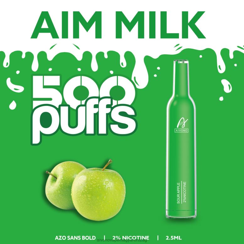Aivono Puffs - Aivono AIM MILK 500 savanyú alma 86R02267