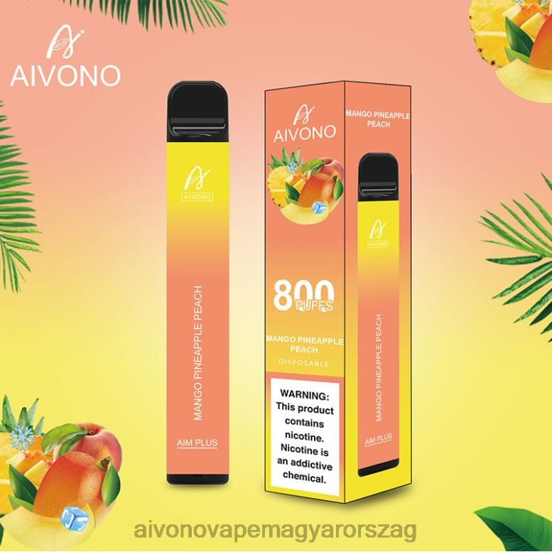 Aivono Puffs - Aivono AIM PLUS 800 mangó ananász őszibarack 86R02186