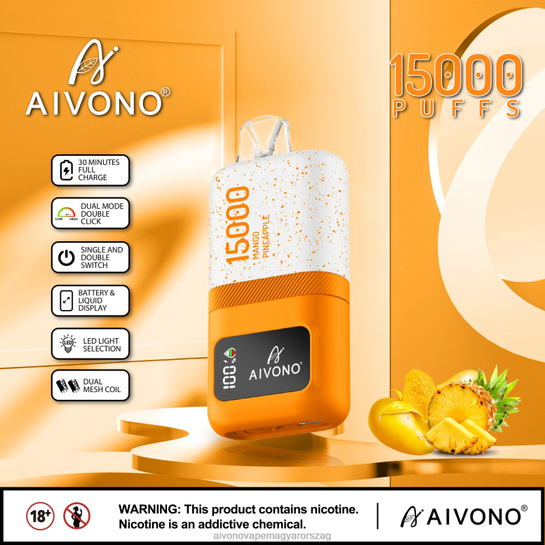 Aivono Puffs - Aivono AIM magic 15000 mangó ananász 86R0269