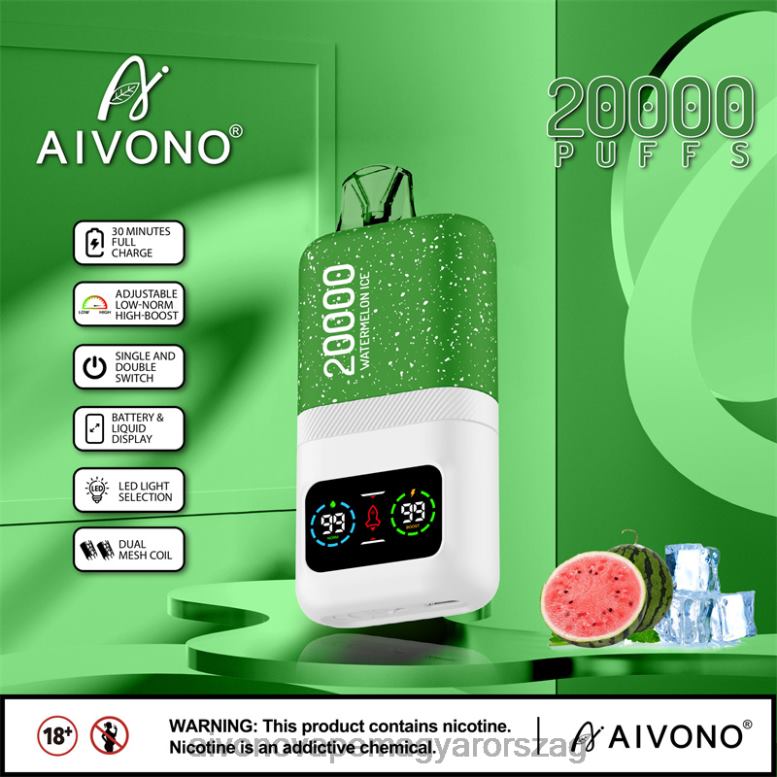 Aivono Puffs - Aivono AIM magic 20000 görögdinnye jég 86R0275