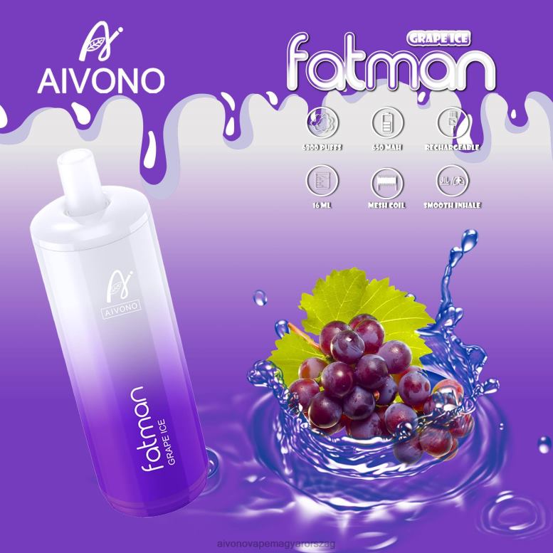 Aivono Puffs - Aivono FATMAN 6800 szőlőjég 86R0224