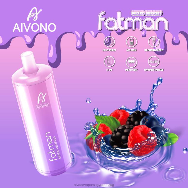 Aivono Puffs - Aivono FATMAN 6800 vegyes bogyók 86R0227