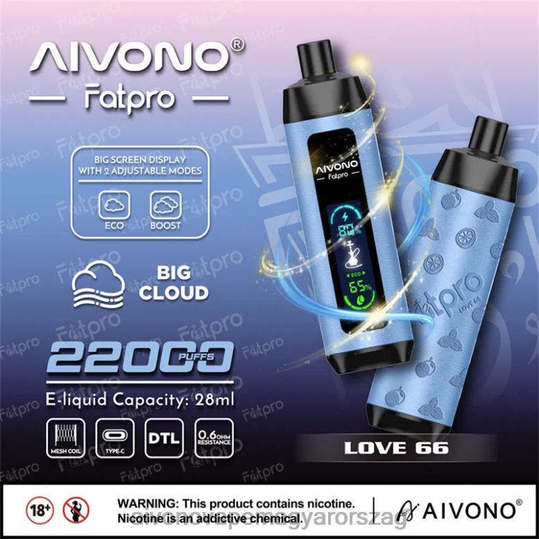 Aivono Puffs - Aivono Fatpro 22000 szerelem 66 86R026