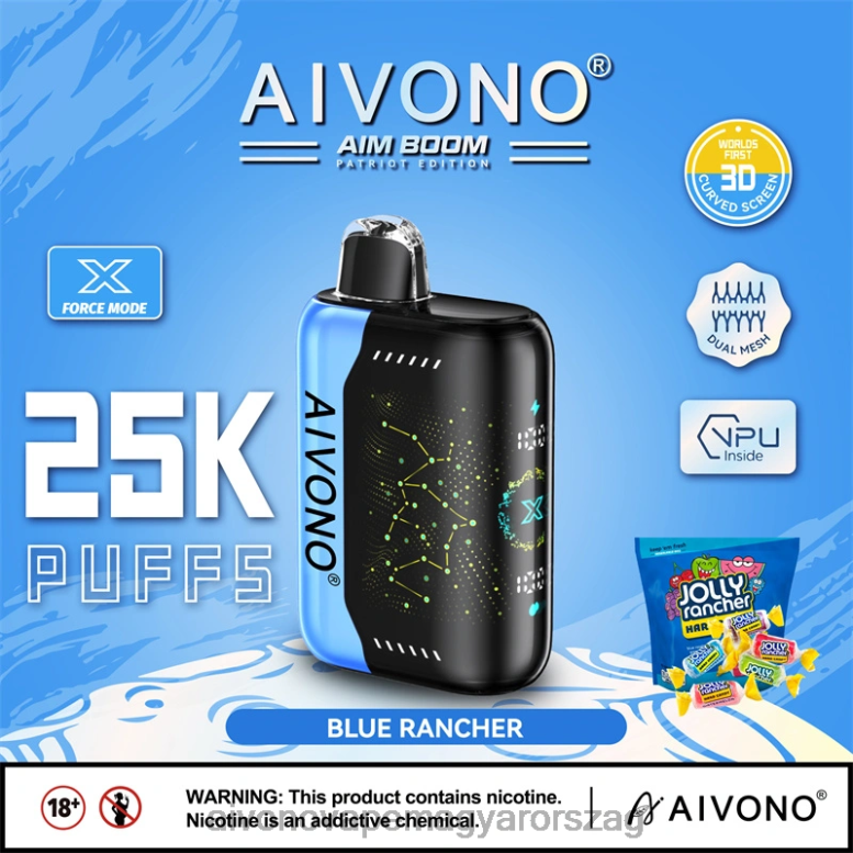 Aivono Vape - Aivono AIM BOOM 25000 kék farmer 86R02344