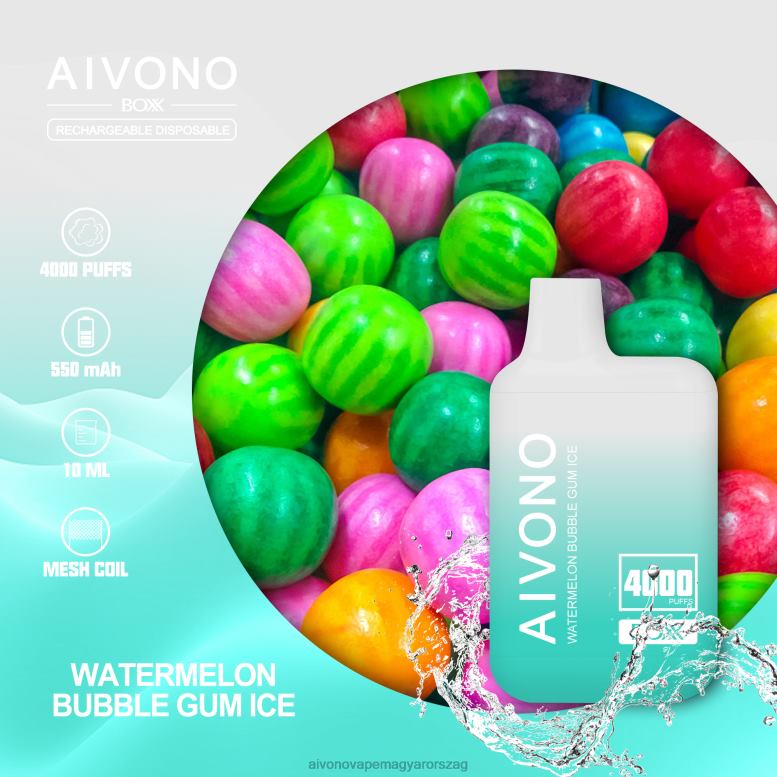Aivono Vape - Aivono AIM BOXX 4000 görögdinnye rágógumi jég 86R02227