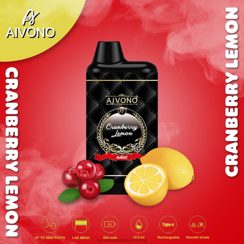 Aivono Vape - Aivono AIM MAGIC 5800-as szájdobozos cigaretta áfonyás citrom 86R0289