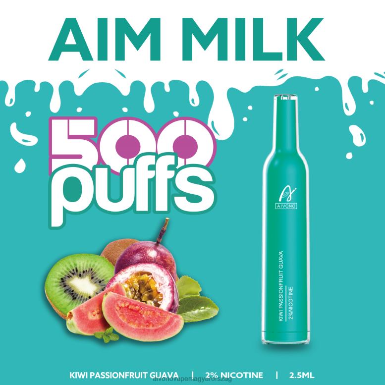 Aivono Vape - Aivono AIM MILK 500 kivi passionfruit guava 86R02272