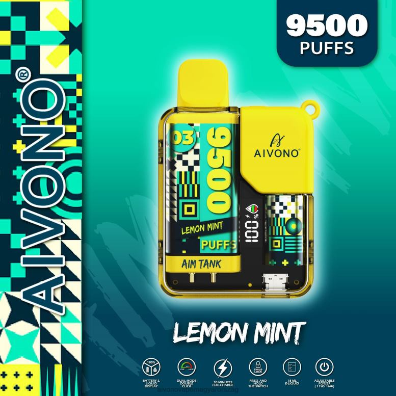 Aivono Vape - Aivono AIM TANK 9500 citrommenta 86R0235