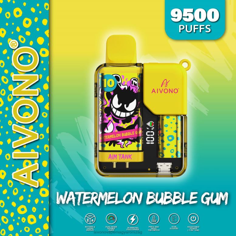 Aivono Vape - Aivono AIM TANK 9500 görögdinnye rágógumi 86R0244