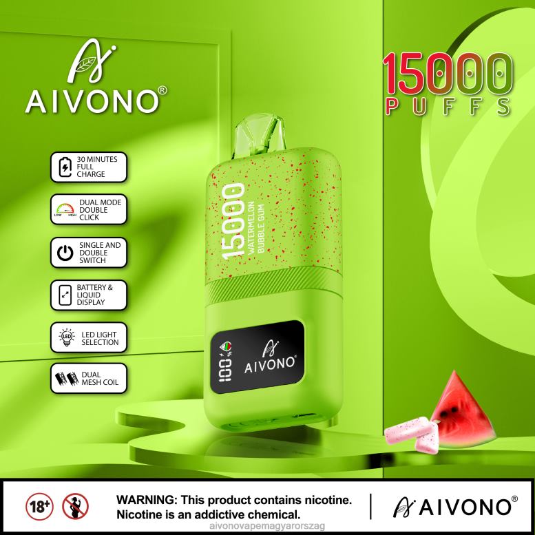 Aivono Vape - Aivono AIM magic 15000 görögdinnye rágógumi 86R0265