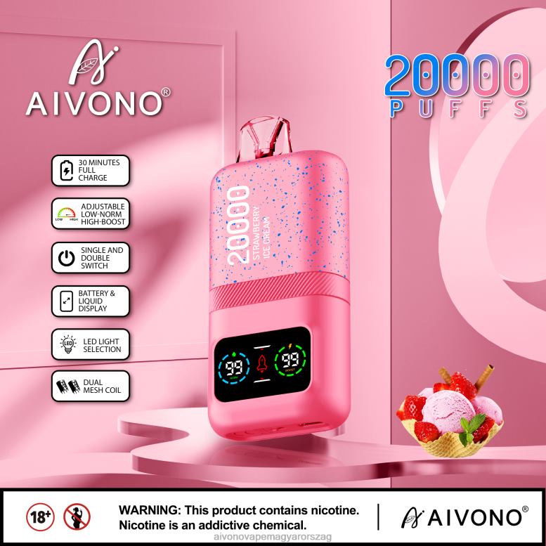 Aivono Vape - Aivono AIM magic 20000 eper fagylalt 86R0280