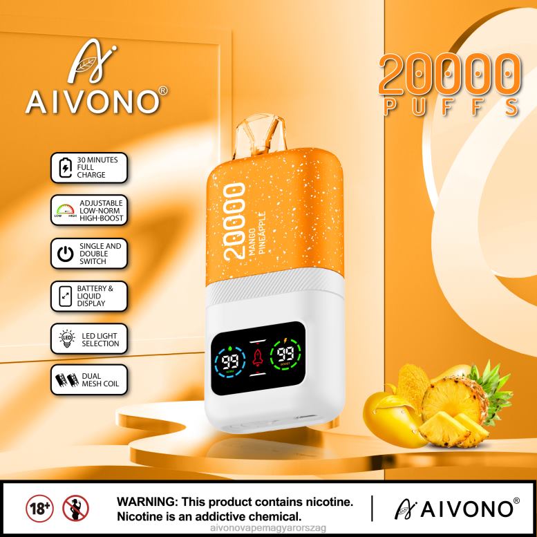 Aivono Vape - Aivono AIM magic 20000 mangó ananász 86R0277