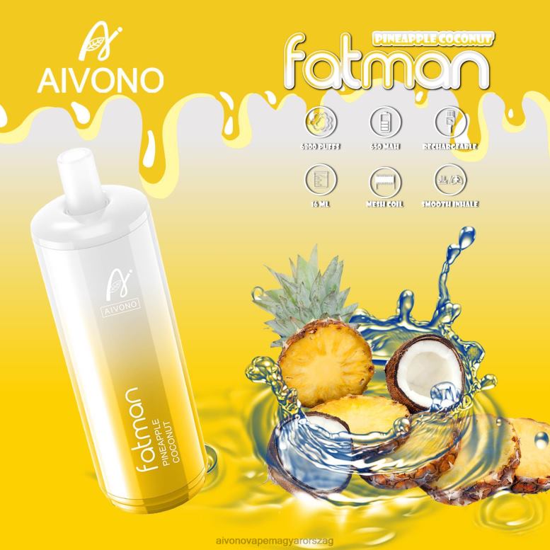 Aivono Vape - Aivono FATMAN 6800 ananász kókusz 86R0229
