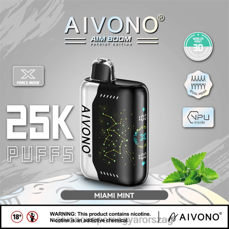 Aivono Vape Magyarorszag - Aivono AIM BOOM 25000 miami menta 86R02349