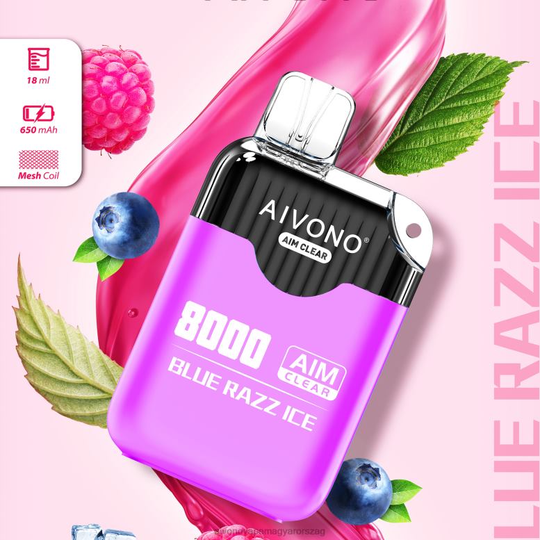 Aivono Vape Magyarorszag - Aivono AIM CLEAR 8000 kék razz jég 86R02202