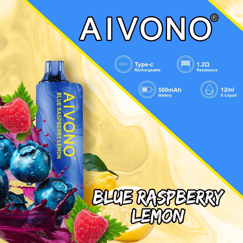 Aivono Vape Magyarorszag - Aivono AIM GUN 7000 áfonya málna citrom 86R02109