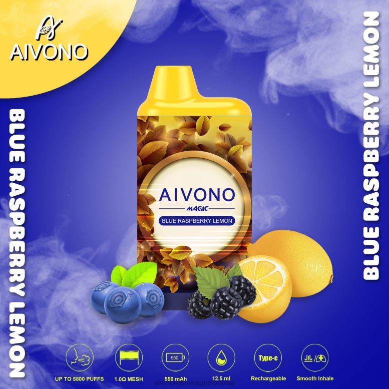 Aivono Vape Magyarorszag - Aivono AIM MAGIC 5800-as szájdobozos cigaretta kék málna citrom 86R0291