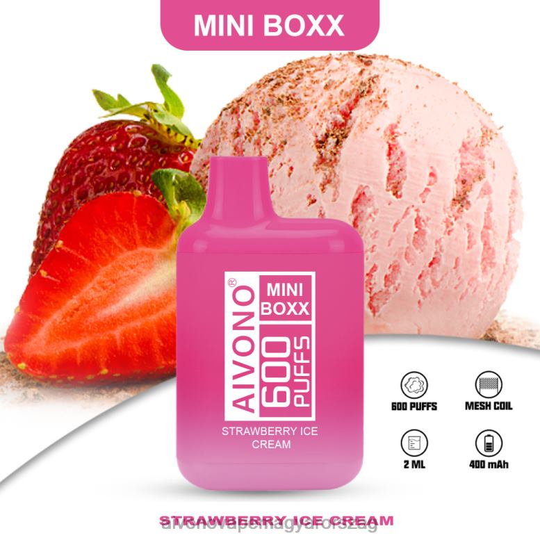 Aivono Vape Magyarorszag - Aivono AIM MINI BOXX 600 eper fagylalt 86R02232