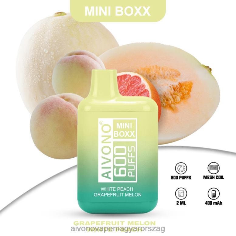 Aivono Vape Magyarorszag - Aivono AIM MINI BOXX 600 fehér barack grapefruit dinnye 86R02241