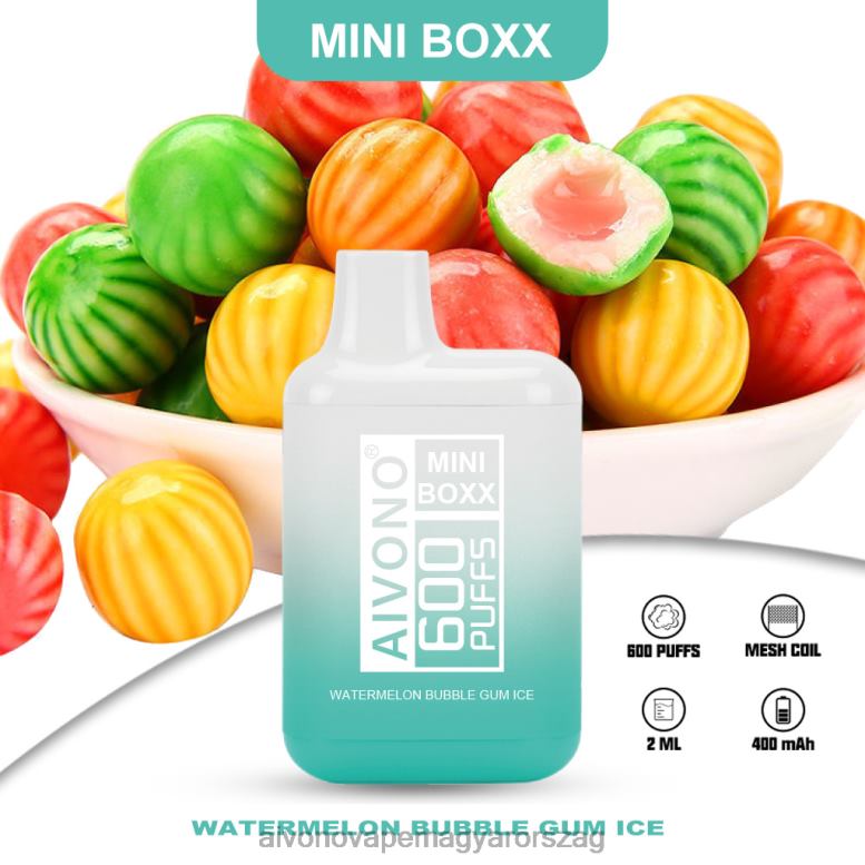 Aivono Vape Magyarorszag - Aivono AIM MINI BOXX 600 görögdinnye rágógumi jég 86R02235