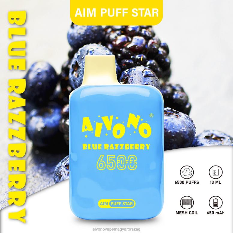 Aivono Vape Magyarorszag - Aivono AIM PUFF STAR 6500 kék razzia 86R02292