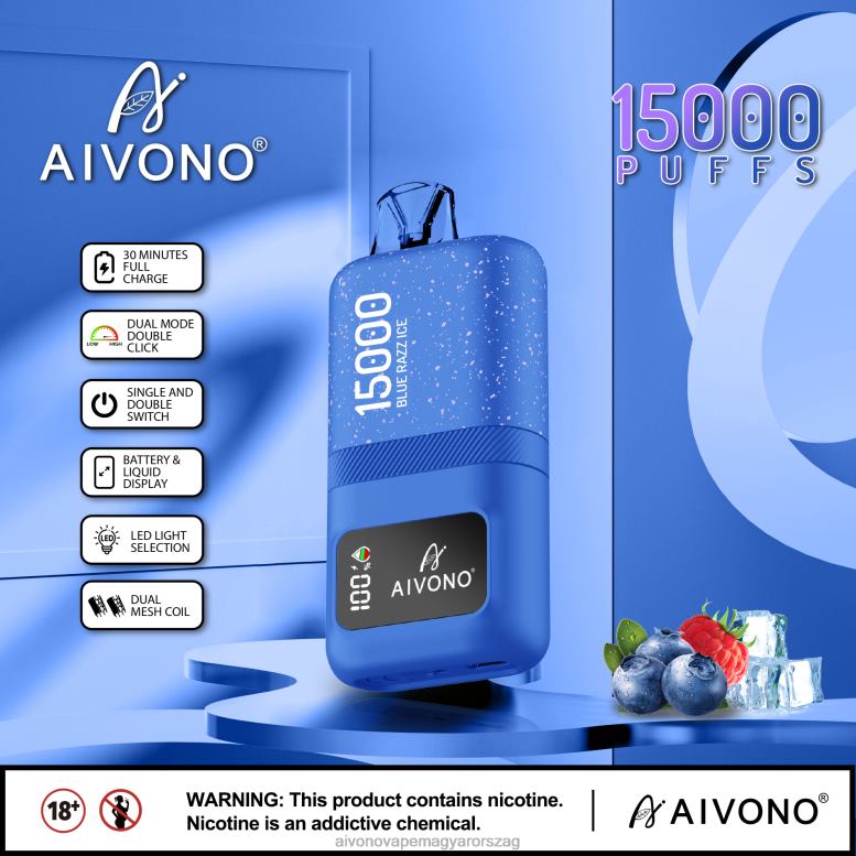 Aivono Vape Magyarorszag - Aivono AIM magic 15000 kék razz jég 86R0264
