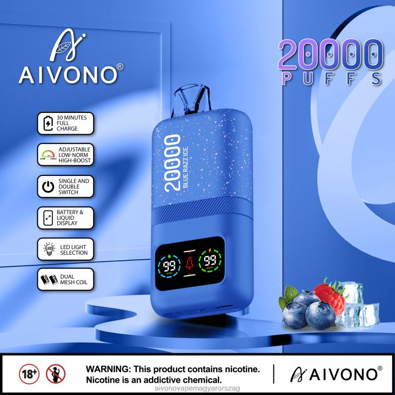 Aivono Vape Magyarorszag - Aivono AIM magic 20000 kék razz jég 86R0279