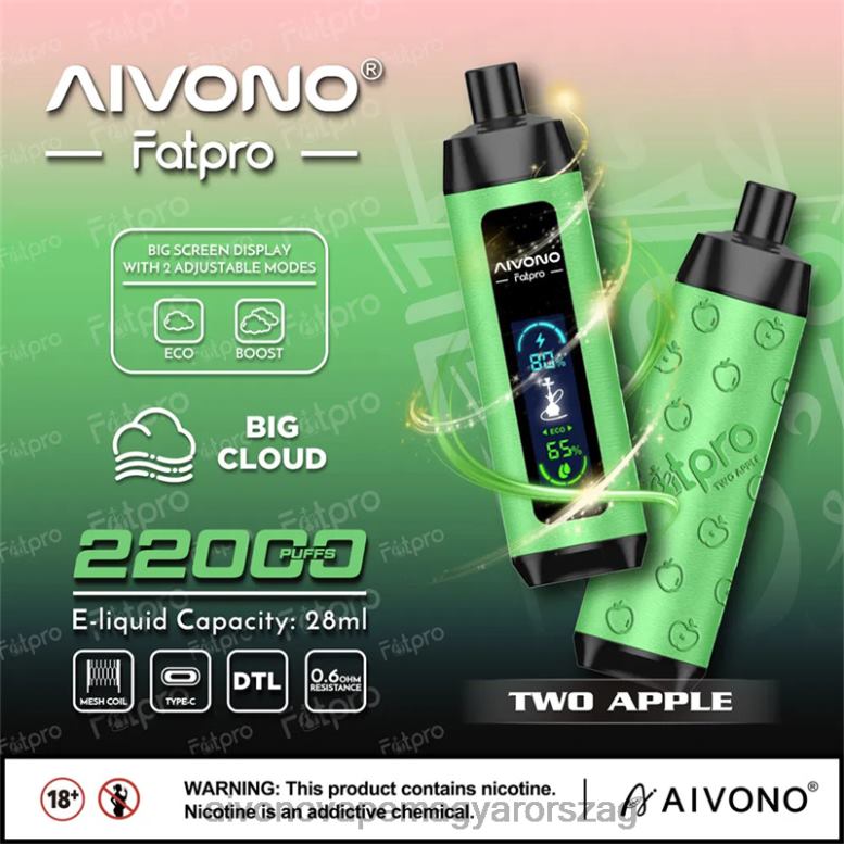 Aivono Vape Magyarorszag - Aivono Fatpro 22000 két alma 86R021
