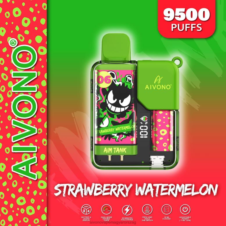 Aivono Vape Magyarorszag - Aivono AIM TANK 9500 epres görögdinnye 86R0246