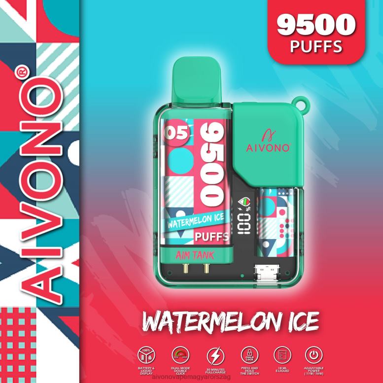 Aivono Vape Magyarorszag - Aivono AIM TANK 9500 görögdinnye jég 86R0237