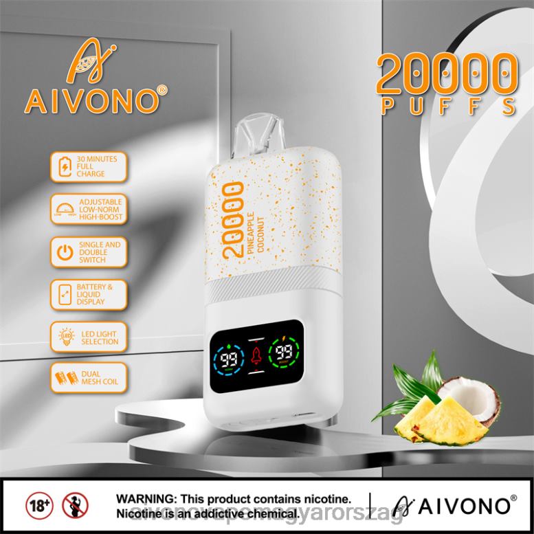Aivono Vape Magyarorszag - Aivono AIM magic 20000 ananász kókusz jég 86R0276