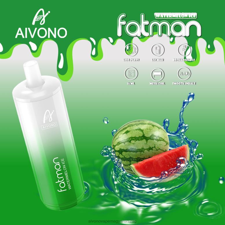Aivono Vape Magyarorszag - Aivono FATMAN 6800 görögdinnye jég 86R0228