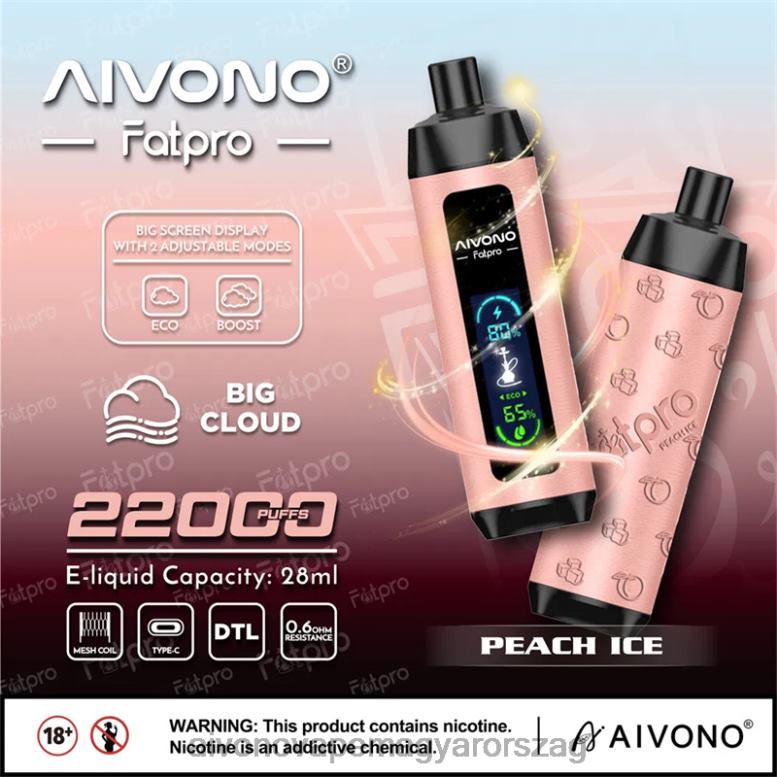 Aivono Vape - Aivono Fatpro 22000 barack jég 86R025